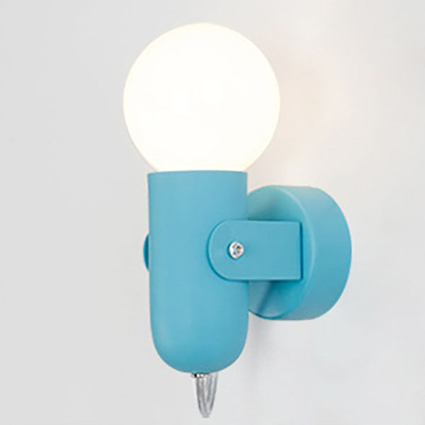 Applique da Parete Circolare a Colore Solido Creativo Nordic con 1 Luce