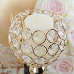 LumiFlor – Set di portacandele Krystalblomst con design metallico classico