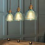 Lampada a Sospensione Vintage in Vetro Tessuto con Lattice a 1 Luce