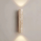 Applique da muro cilindrica in marmo travertino minimalista moderno LED 2 luci
