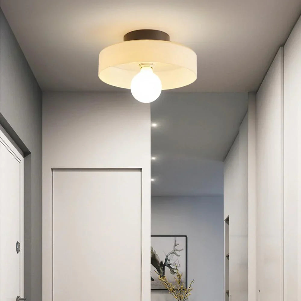 Luce a Disco in Vetro Nordico per Parete e Soffitto LED 1-luce