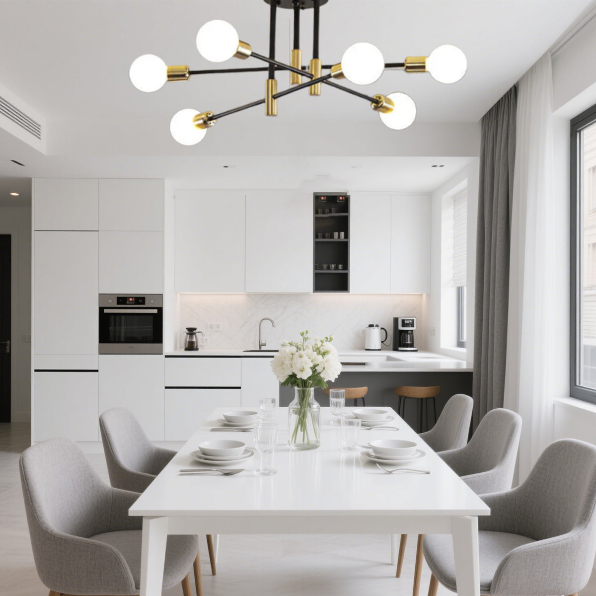 Moderna Luce da Soffitto con Più Lampadine Nordic