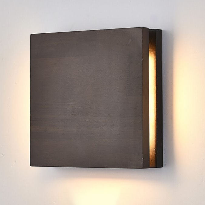 Lampada da Parete LED Rettangolare in Legno Wabi-sabi Giapponese