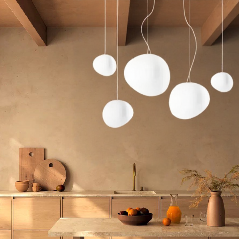 Lampada a Sospensione Nordic White Pebble