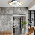 Ventilatori da soffitto in legno contemporanei con luci LED
