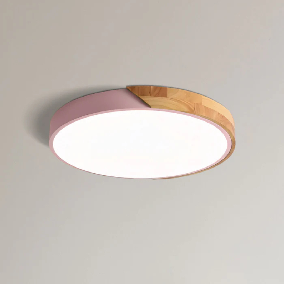 Delos - Lampada da soffitto in legno scandinavo con LED