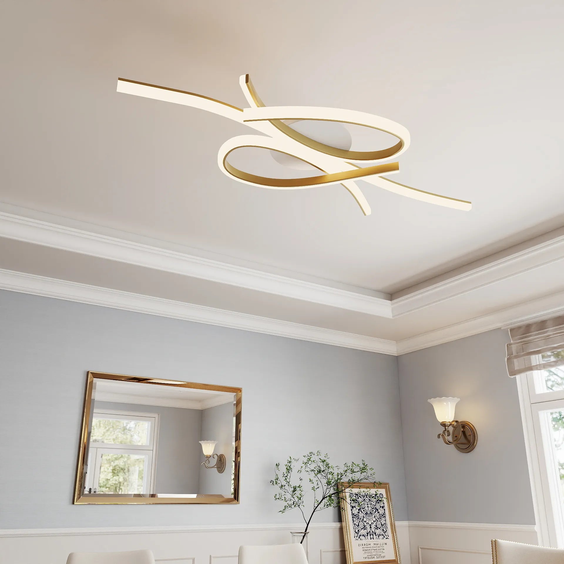 Moderna Lampada da Soffitto a Note Musicali Creativa