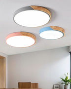 Glarefusion LED Moderno Ultra Sottile Lampadario in Legno