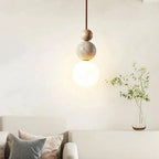 Lampada a Sospensione in Travertino Moderna e Semplice