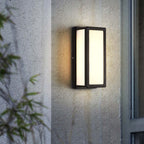 Lampada da Parete Moderna Impermeabile in Metallo Linae, Nera