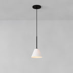 Lampada a sospensione a cono in vetro trasparente per cucina