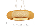 BambuLoom Grace: Lampada a Sospensione in Rattan e Bambù Fatta a Mano