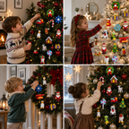 Calendario dell'Avvento con mattoncini decorativi di Natale