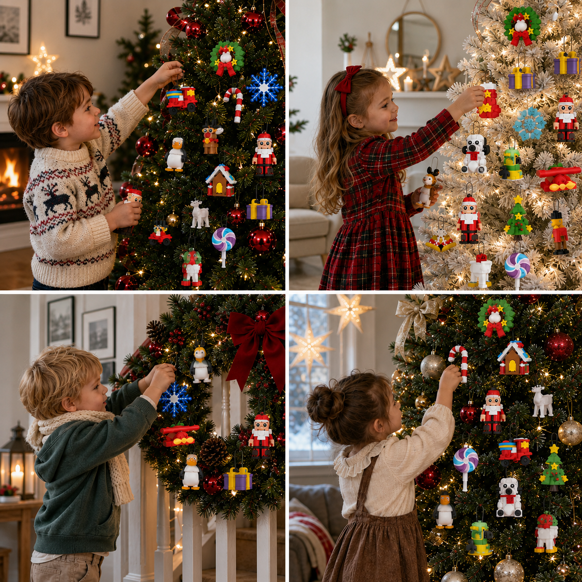 Calendario dell'Avvento con mattoncini decorativi di Natale