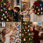 Calendario dell'Avvento con Blocchi da Costruzione per Ornamenti di Natale