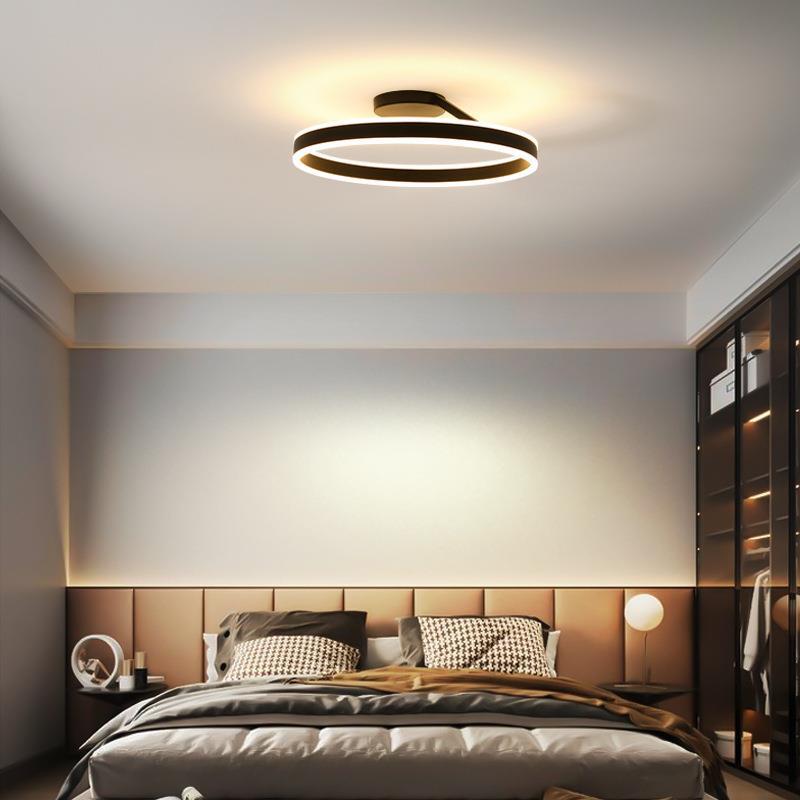 Solen Moderno Lampadario a Soffitto Circolare, Nero e Bianco