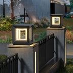 Lampade da esterno in metallo LED contemporanee Ray, nere
