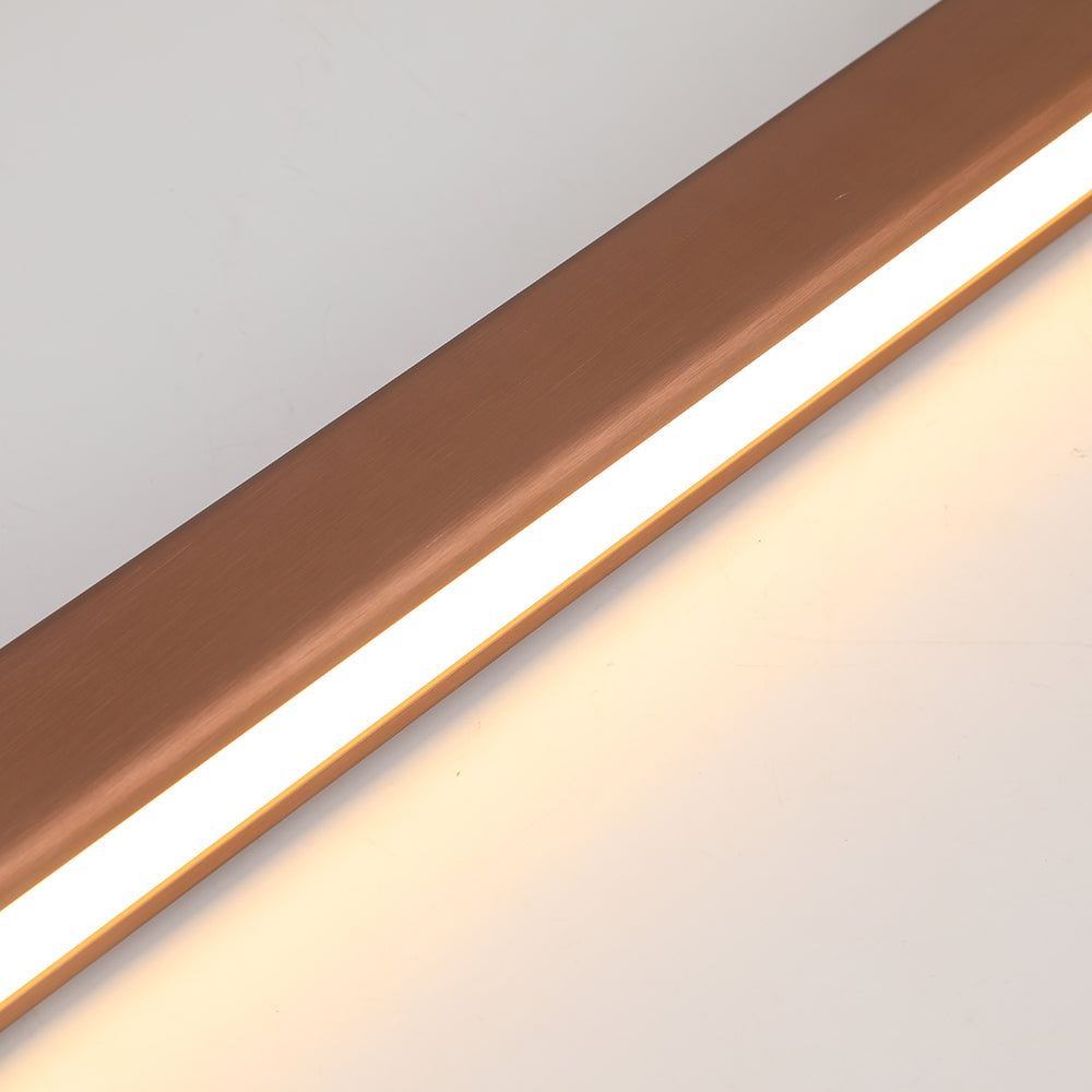 Lampada a sospensione LED in metallo lineare moderno Thala Nera/Marrone