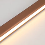 Lampada a sospensione LED in metallo lineare moderno Thala Nera/Marrone