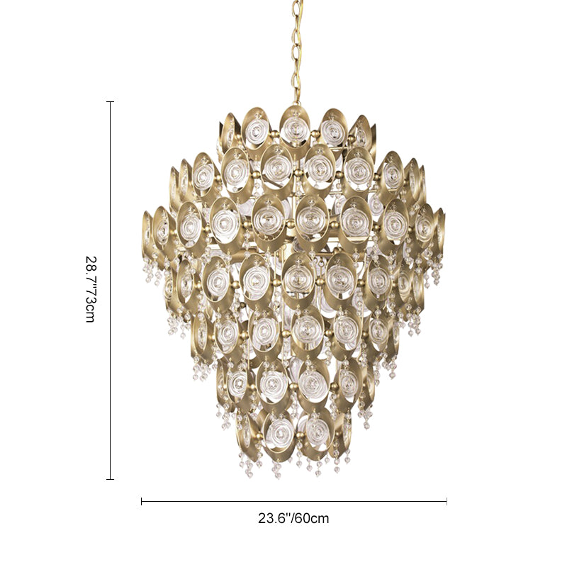 Lampadario di Cristallo Antico di Lusso a 12 Luci