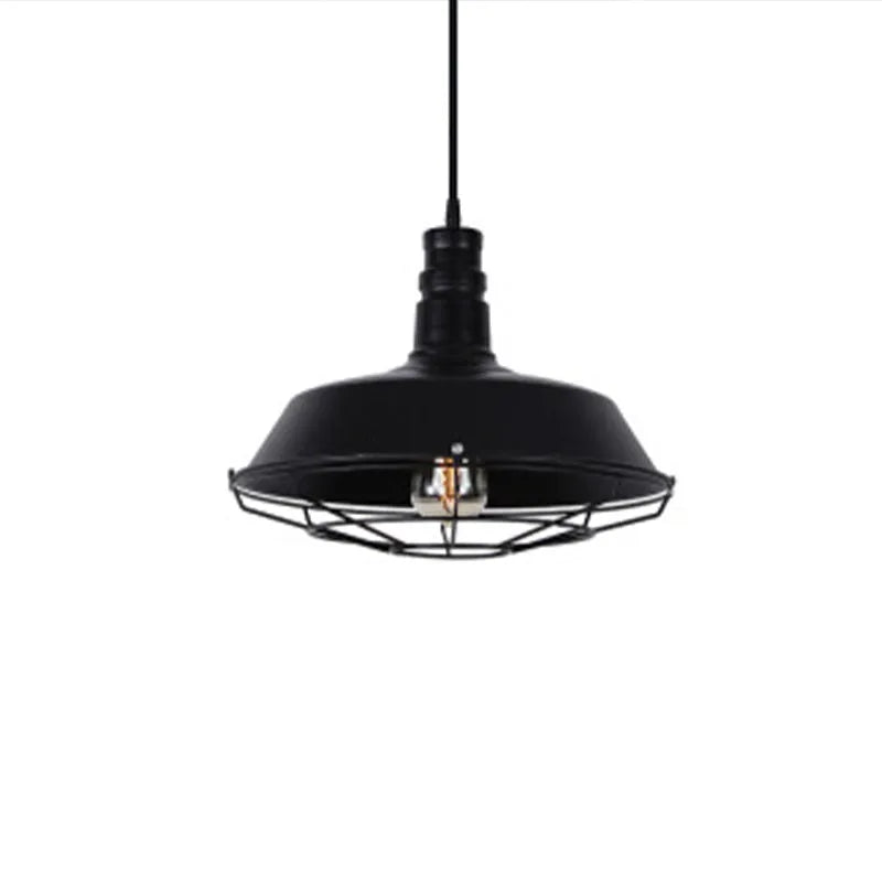 Lampadario Industriale Rustico Nero Epoch