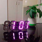 LumiSync Orologio da Parete LED 3D – Orologio Digitale Moderno con Illuminazione Dimmerabile