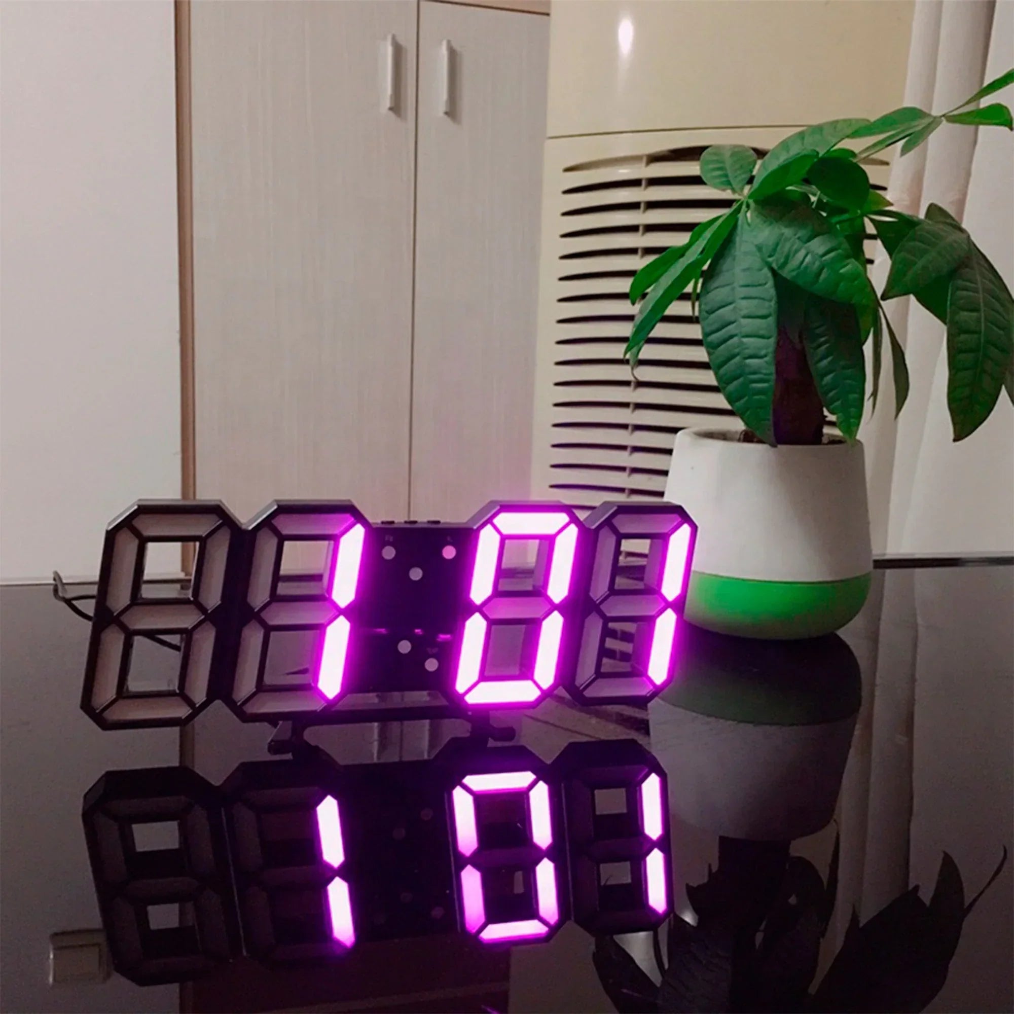 LumiSync Orologio da Parete LED 3D – Orologio Digitale Moderno con Illuminazione Dimmerabile