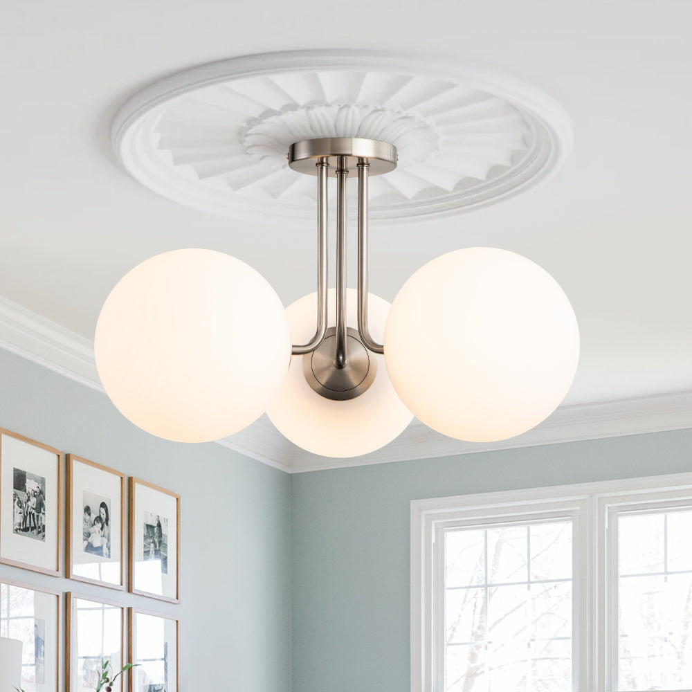 Lampada da soffitto Ombra in vetro opalino moderno