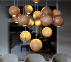 Frendorf | Lampada a sospensione in legno a forma di sfera | Design moderno e naturale