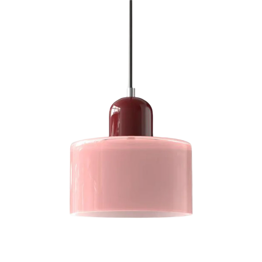 Lampada a sospensione in vetro – Elegante lampada cilindrica per ambienti accoglienti