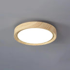 Lampada da soffitto circolare classica ispirata al legno