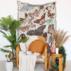 Coperta Woven Boho Farfalla