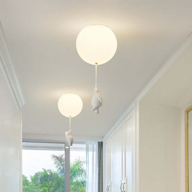 Lampada da soffitto / sospensione a forma di orso con palloncino