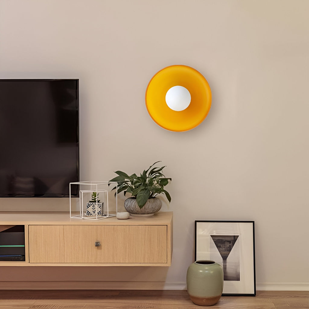 Luce a Disco in Vetro Nordico per Parete e Soffitto LED 1-luce