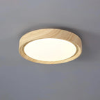 Lampada da soffitto circolare classica ispirata al legno