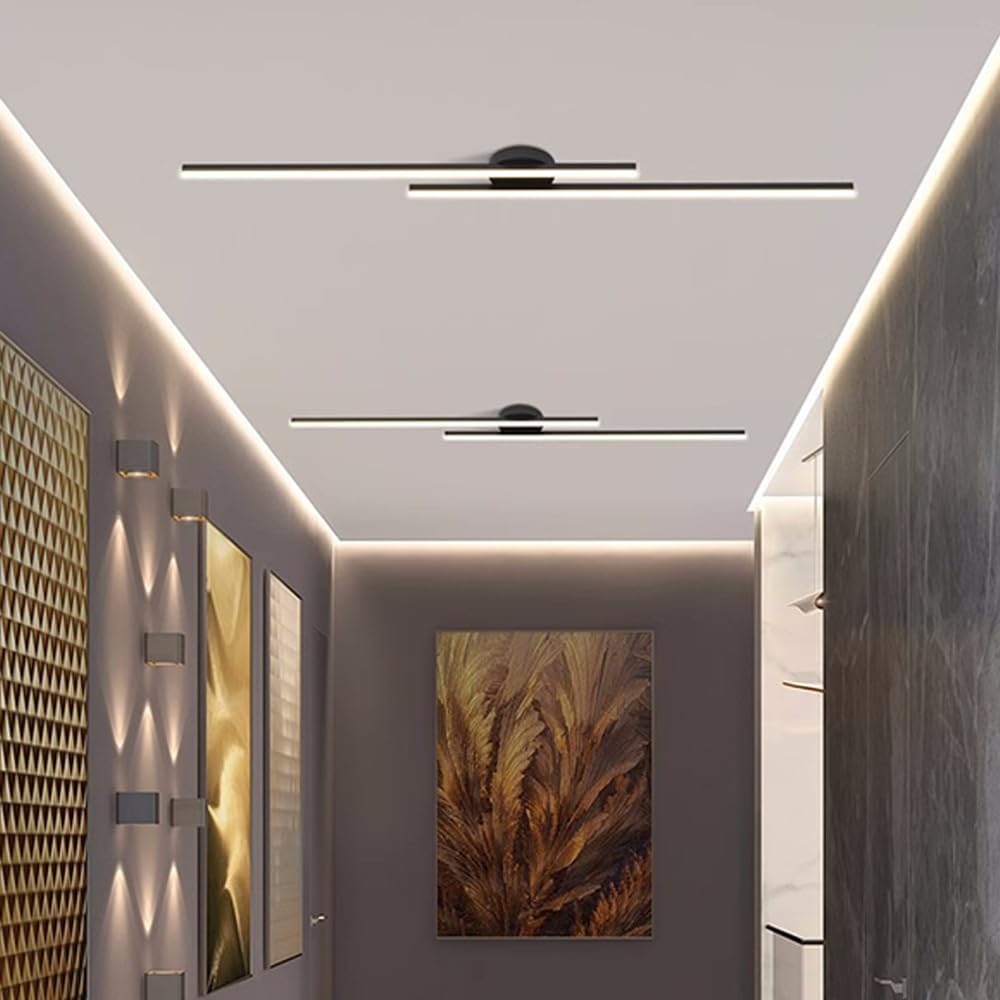 Maddie | Lampada da soffitto LED lineare moderna ultra-sottile in alluminio