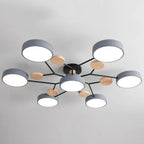 Charlie | Lampadario a soffitto LED semincasso in ferro contemporaneo