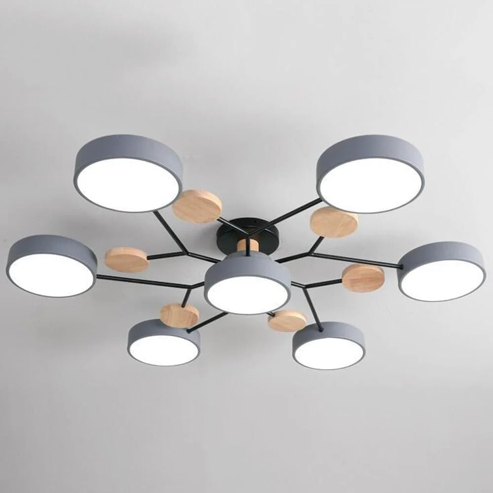 Charlie | Lampadario a soffitto LED semincasso in ferro contemporaneo