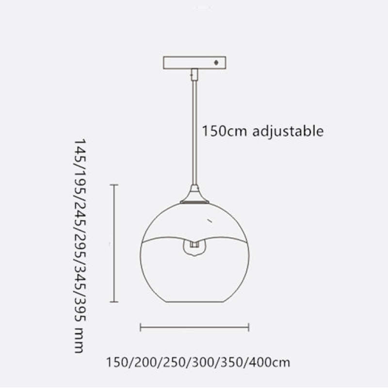 Brina Lampada a Sospensione con Pallone Frosted Gradient