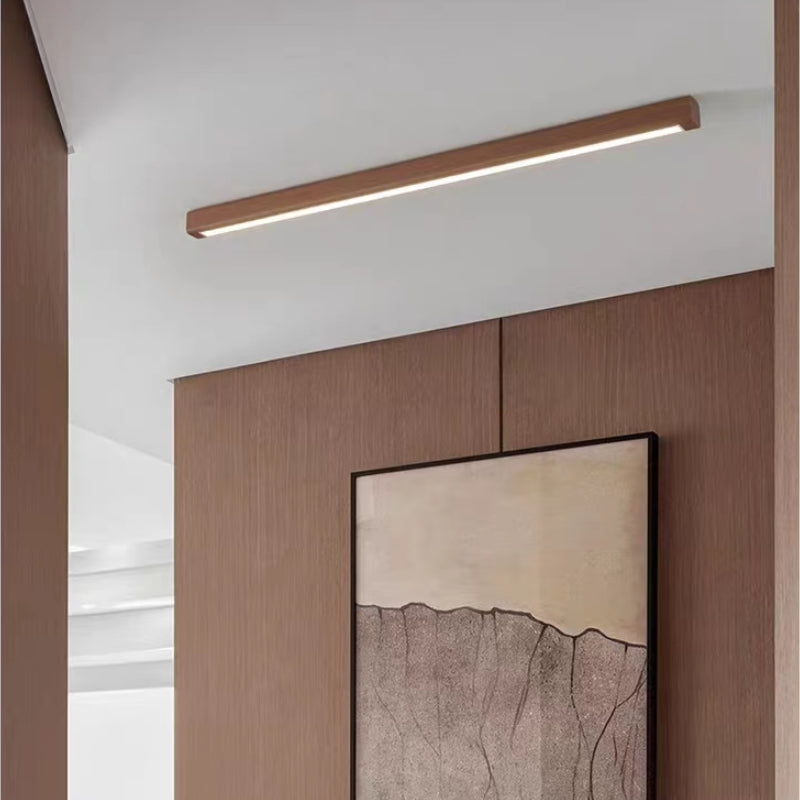 Arisha Linear Slim Ceiling Light, Legno