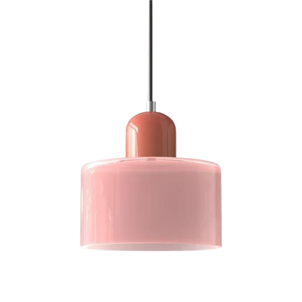 Lampada a sospensione in vetro – Elegante lampada cilindrica per ambienti accoglienti