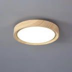 Lampada da soffitto circolare classica ispirata al legno