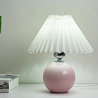 Lampada da Tavolo Ceramica Pieghettata Minimalista Nordica a 1 Luce