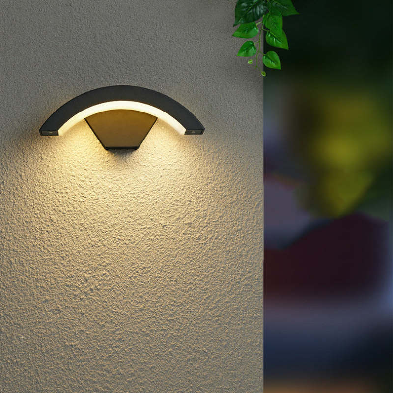 Lampada da Parete LED Impermeabile Elvon Nordic Arc, Nera