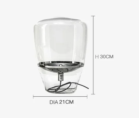 AuroraGlow – Lampada da Tavolo in Vetro LED Design Scandinavo