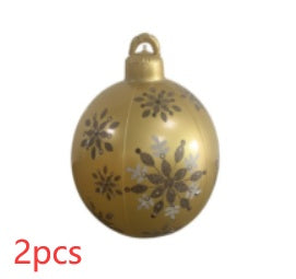 Palla di Natale Gonfiabile 60 cm – Decorazione Natalizia in PVC Resistente alle Intemperie per Esterni