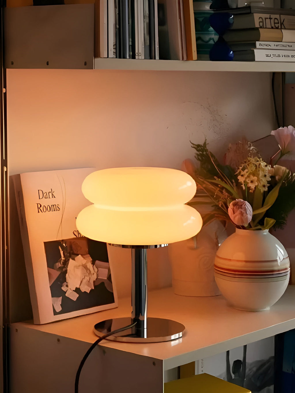 Lampada in vetro stile Macaron – elegante lampada da tavolo in vetro per un'atmosfera accogliente
