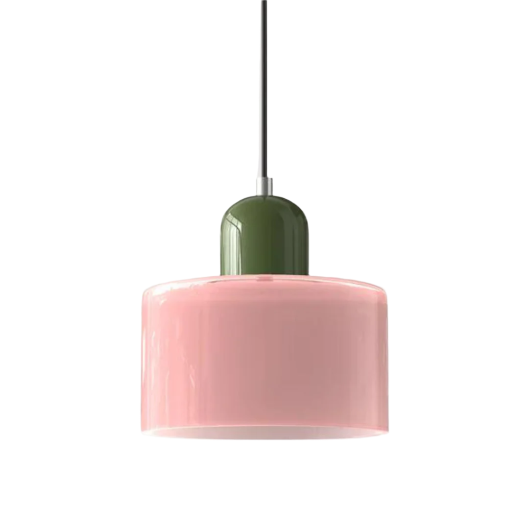 Lampada a sospensione in vetro – Elegante lampada cilindrica per ambienti accoglienti