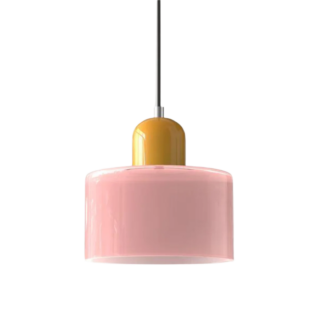 Lampada a sospensione in vetro – Elegante lampada cilindrica per ambienti accoglienti