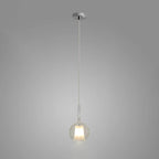 Lampada a sospensione in vetro sferico minimalista